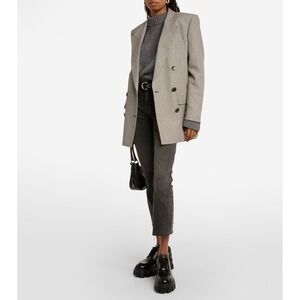 Frame Le Crop Mini Boot‎ Jeans Size 25 Frayed Hem Stretch Black Gray Wash